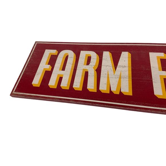 Red Shed Farm Fresh Wood Indoor Sign 24" x 7" - Picture 2 of 6